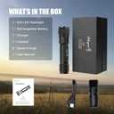 E25 LED Flashlight, 500 Lumen Small Compact Bright EDC Pocket Flashlights with High/Low/SOS Light Modes, IPX6 Waterproof, for Outdoor Camping Searching Emergency