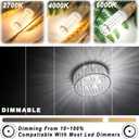 ALIDE E12 C7 Dimmable Led Candelabra Bulbs Kx 2000 60 Watt Replacement, 6000k Daylight White T6 110V 120V Small Base E12 LED Bulbs 6W for Ceiling Fan Salt Lamp Chandelier Lighting,600lm,8Pack