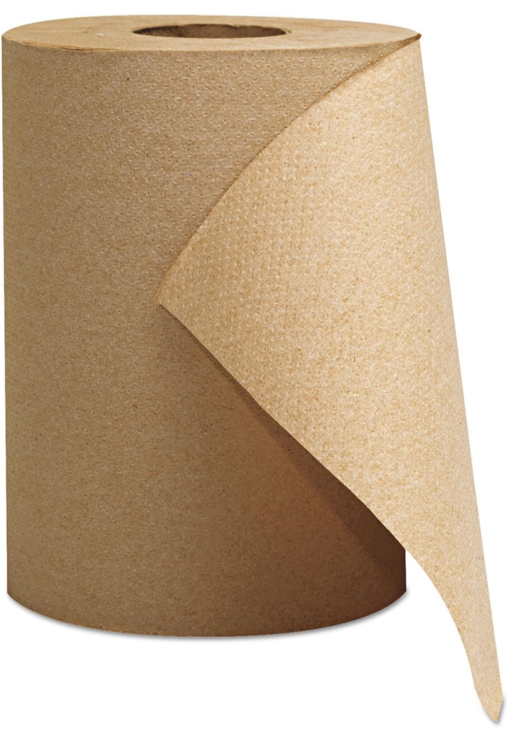 1804 Hardwound Roll Towels 1-Ply Brown 8-Inch x 300 ft 6 Rolls/Carton
