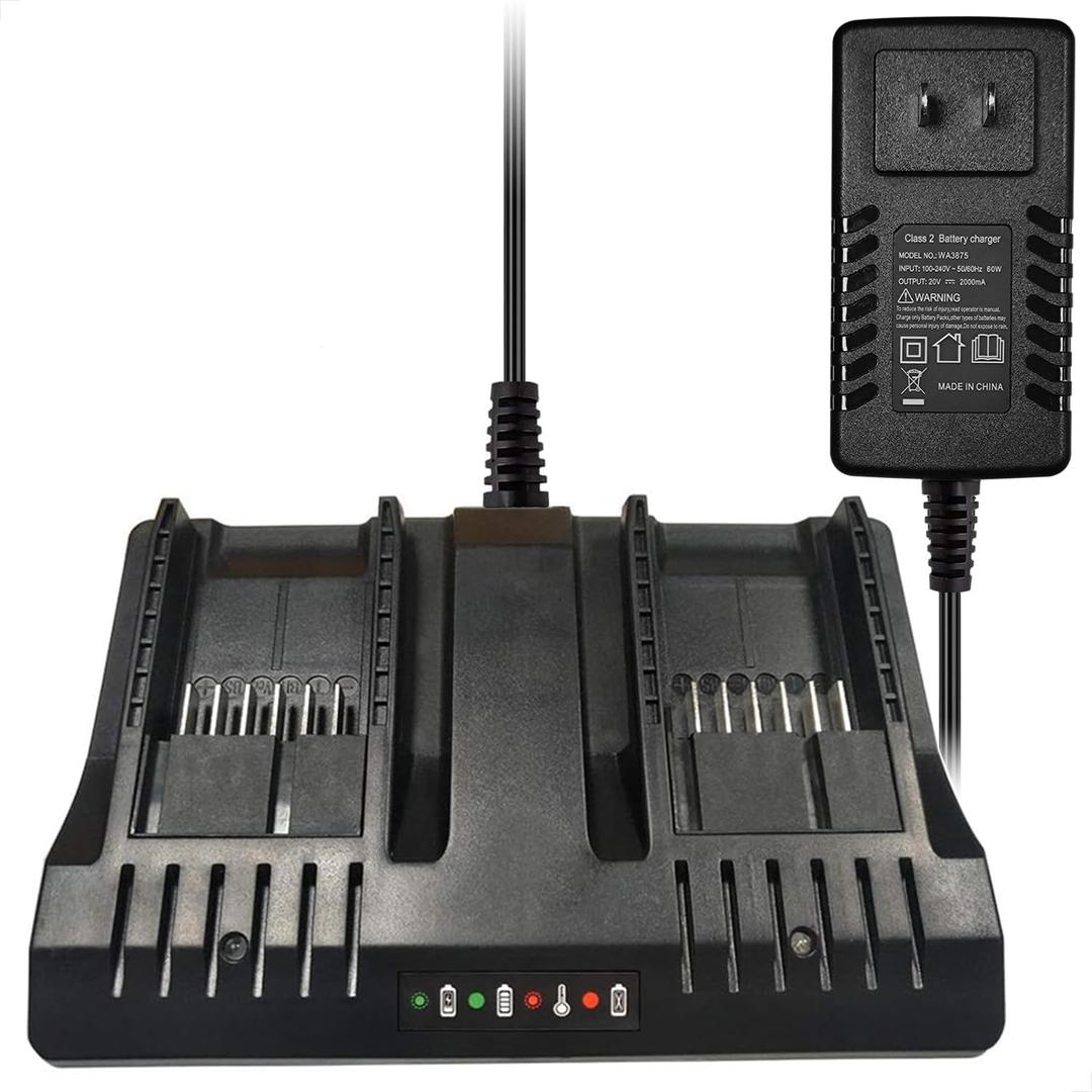 WA3875 Replace worx 20v lithium battery Charger Compatible with Worx 20v Batteries Wa3757 Wa3578 WA3525 Wa3522 WA3544 Etc