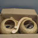 Plug in Wall Sconce,Farmhouse Wicker Wall Lamp Plug in,Hand Woven Rattan Wall Light Farmhouse Rustic Boho Sconces Wall Lighting for Living Room Bedroom (2 PACK, 2 Packs Bamboo)