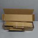 Natural Light Wood Curtain Rods for Windows 66 to 120 1" Diameter Heavy Duty Window Curtain Rod Adjustable with Handmade Wood Grain Design for Living Room Bedroom Kitchen Farmhouse Outdoor