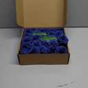 50pcs Artificial Flowers Foam Fake Rose with Stems 12 Leaves Real Looking Faux Roses for Wedding Bouquets Bridal Shower Centerpieces Arrangements Party Tables Decorations DIY (50, Royal Blue)