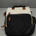 LOVEVOOK Laptop Backpack for Women, 15.6'' Waterproof Nurse Bag Teacher Work Backpack Purse for Women, Travel Computer Backpack for College Office Business Ladies (Cream-black)