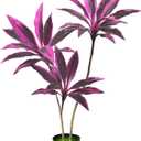 4Ft Dracaena Tree Artificial Plants Indoor Outdoor Decor Cordyline Red Sister House Plants, Hawaiian Fake Plants for Office Living Room Porch Patio Housewarming Gift (6in)