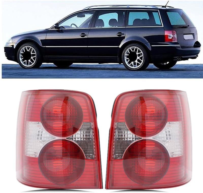 MotorFansClub Rear Tail Light Taillight Fit for Volkswagen VW Passat B5 B5.5 2001 2002 2003 2004 2005 Brake Tail Lamp Red Lens 3B5945095AE,3B5945096AE Left and Right