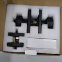 Haidms Black Exterior Door Lock Set with Deadbolt, Zinc Alloy Matte Black Front Door Knob with Lock, Heavy Duty Deadbolt Lock and Door Knob Set with Lock and Key, Reversible Entry Hardware (1 Pack)