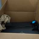 simplehuman 50 Liter / 13 Gallon Semi-Round Kitchen Step Trash Can with Secure Slide Lock, Black Plastic