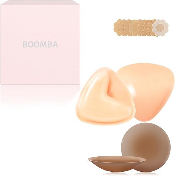 Boomba Invisible Lift Inserts Double-Sided Sticky Bra Ultra Push Up Bra Inserts Suitable for Different Occasions Size Thin M
