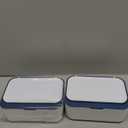 2 Pack Wipes Dispenser, Wipe Holder for Baby & Adult, Seposeve Refillable Wipe Container, Keeps Wipes Fresh, One-Handed Operation. Non-Slip, Easy Open/Close Wipes Pouch Case(2 Blue)