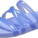 Crocs womens Splash Strappy Sandals (8, Moon Jelly)
