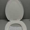 Toilet Seats Elongated,19" Extra Long Toilet Seat,Safe & Durable PP Material Seat, Quiet-Close Hinges, Easy Installation & Release with Hardware (Biscuit)