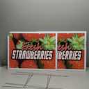 Fresh Strawberries 2 Pack of 18" x 24" Yard Sign & Stake Outdoor Plastic Window | Advertise Your Business | Stake Included Image On Both Sides | Made in The USA