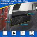 Car Trunk Organizer Compatible with Toyota FJ Cruiser 2007-2021, Rear Storage Organizer Multi-Compartment Oxford Cloth Car Storage Bag Space Saving, Black