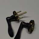 Matte Black Passage Door Handles, Wave Style Door Levers with Screwdriver, Keyless Interior Passage Door Handle for Hallway Closet, Reversible Door Handle Locks, Pack of 1