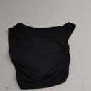 SHEIN Womens One Shoulder Sleeveless Basic Top Double Lined Slim Fit T Shirt Cropped Tee, Large