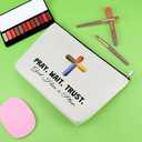 Christian Religious Makeup Bag Inspirational Scripture Gifts for Prayer Friend Sister Cosmetic Bag Bible Verses Gifts Christmas Birthday Present for Women Friendship Faith Mothers Day Travel Pouch