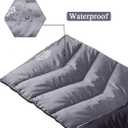 Sleeping Bag 4 Seasons Adults & Kids for Camping Hiking Trips Warm Cool Weather,Lightweight and Waterproof with Compression Bag,Indoors Outdoors Activities (Black Gray)