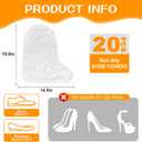 10 Pairs Waterproof Shoe Covers for Rain,Non-Slip Indoor Outdoor Rain Cover for Shoes,Disposable Plastic Rain Shoe Covers,Plastic Over shoes for Men Women,Water Proof Boot Protector(Clear,Larger)