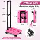 Folding Hand Truck Lightweight Hand Truck Dolly Foldable,Luggage cart with 4 Rotate Wheels, Utility Cart with Adjustable Handle,Collapsible Dolly for Moving