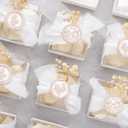 UNIQOOO Wax Seal Stickers - (3 Designs in 1 Pack) Wedding Invitation Envelope Seal Stickers, 60 Pcs Self-Adhesive Stickers, Perfect for Invitation, Christmas, Gift Wrapping (Champagne)