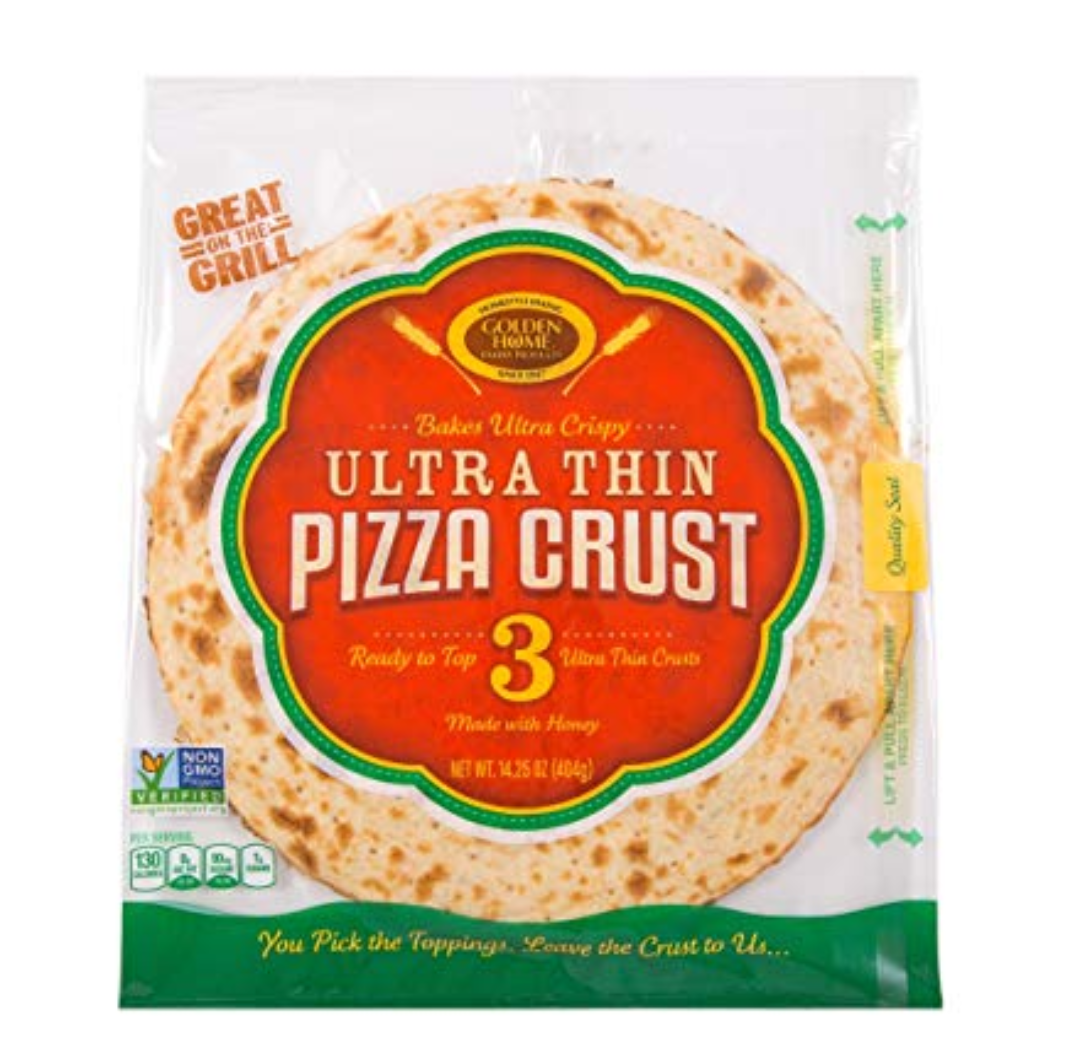 Pack Of 2 Golden Home Bakery Products Ultra Thin Pizza Crust, 12" (3 Pack)