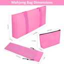 American Mahjong Game Set, 166 Pink Tiles, Pink Bag and Accessories, 4 All-in-One Transparent Rack/Pushers, Mahjong Tiles Set, 22.8 x 9.8 x 2.8 inches