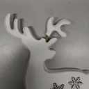 3Pcs Cute Christmas Tiered Tray Decor Indoor, Wooden Farmhouse Reindeer Christmas Tabletop Decorations Xmas Centerpiece, Rustic Reindeer Sign Standing Elk Decor for Home Shelf (White)