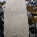 Clara Clark Ultra Soft Shaggy Rugs - 3 Piece Bathroom Set, Machine Wash, Non Slip Backing, White