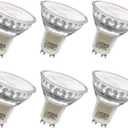 Lumiverse Non-Dimmable GU10 LED Light Bulbs, 4W Bright 5000K Daylight White 35W Halogen Equivalent, 350lm Energy Saver for Track Lighting Fixture, Kitchen, Basement, 15000 Hours Lifespan, 6 Pack