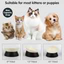 Bulldog Bowl Anti-Slip Dog Cat Dish Detachable Rubber Dog Bowl Pet Sterile Tilted Pet Feeder Slope Base (Black, 2 Cup (Small/Medium Dog)