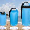 Freegrace Waterproof Dry Bag Set of 3 - Submersible Dry Sack with Double Zip Lock Seals - Includes Waist Pouch & Phone Case - Perfect for Kayaking, Swimming, Boating & Rafting (Sky Blue, 5L)