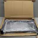 Blulu 2 Pack Slatwall Shelf, 23. 6x11. 8 Inch Wooden Wall Shelves with Metal Rectangular Tubing U Shaped Hanger Slatwall Shelving Organizer Accessories for Home Retail Display (Black)