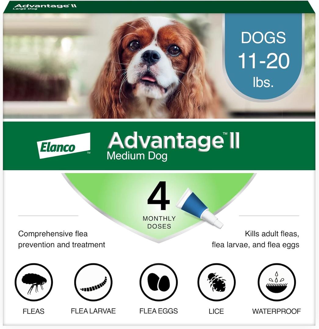 Advantage II Medium Dog, 4 pack