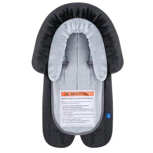 COOLBEBE New 2-in-1 Babybody Supports for Baby Newborn Infants - Extra Soft Stroller Cushion Pads Car Seat Insert, Seasons, Black