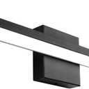 Ralbay 24inch Modern LED Black Vanity Light 20W Frosted Aluminum for Bathroom Vanity Lighting Fixtures Cool White 6000K
