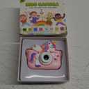 Kids Camera Unicorn Girl Toys, Digital Camera for Kids Age 3-8 Toddler Travel Toys, Birthday Gift for Girls 3 4 5 6 7 8 Year Old Christmas, HD 1080P Video Camera, 32G SD Card Included (Pink)