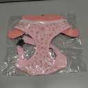 Pinkaholic New York Amara Dog Harness (Over-The-Head) Flower Pattern Fashionable Cute Spring Summer Harness for Small Dogs, Light Pink, Large