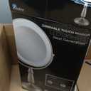 Zadro 11" Makeup Mirror with Lights and Magnification Dimmable Touch LED Lighted Makeup Mirror with Magnification (Satin Nickel)