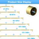 41 to 165 Inch Tension Curtain Rod No Drill Gold Shower Curtain Rod Extra Long Heavy Duty Tension Rod for Windows, Patio, Bathroom - Renter Friendly Adjustable Curtain Rods