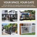 Gate Kit (1-1/2" pickets, White) - Aluminum Deck Gate Kit - Build-to-Fit Hardware-Mounted Gate for Deck/Patio Fits Openings Up to 48" Wide Hinges & Latch Included (42" H)