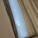 Globe Electric 61000173 63" Floor Lamp, Matte Brass, Wood Toned Accent, Long White Fabric Shade, in-Line On/Off Foot Switch, 6.7-Foot Clear Cord, 1-Light, 60W E26/Medium Base Bulb