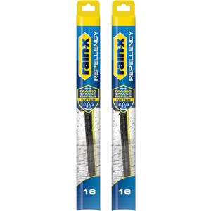 Rain-X 810358 Repellency Water Repellent Wiper Blades, 16" Windshield Wipers (Pack of 2), All Weather Streak-Free for Enhanced Visibility w/Water Repellency Formula