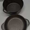 Lodge 5 Quart Cast Iron Double Dutch Oven  Pre-Seasoned  Lid Converts to 10.25" Skillet  PFAS-Free  Made in USA  Dual Handles  Oven, Grill, Campfire & Stovetop Safe  Durable & Non-Toxic