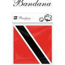 Beauty Town 3 Pcs Face Bandana Handkerchiefs 100% Cotton Print Multipurpose Head Wrap Scarf (Trinidad & Tobago - Red)