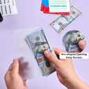 UMSICHT 25pcs A6 Binder Pockets with No Zippers, Semi-Circular Opening, Zipless Budget Envelopes for Cash System, A6 Binder Pouch for 6 Ring Binder, Money Folder Organizer for Cash.