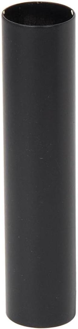 Standard Base Modern Steel Candle Cover Sleeve, Satin Black Finish 7.5 in, 2 Pack