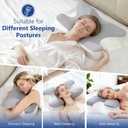 Cervical Neck Pillow for Neck Pain Relief and Sleeping, Ergonomic Contour Neck Support Pillow with Breathable Pillowcase, Memory Foam Pillow for Side, Back, Stomach Sleepers