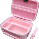 Camera Case Compatible with Sony Alpha ZV-E10 / ZV-1F / ZV-1 / ZV-1 II Vlog Camera with Shoulder Strap by LTGEM, Fits Vlogger Accessory Kit Tripod and Microphone, Pink (Pink)