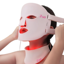 Red Light Therapy Mask for Face and Neck, 7 Colors with NIR Led Face Mask Light Therapy with Eye Protection and Remote, Rechargeable Ergonomic Design for True AntiAging Skincare at Home (Pink)